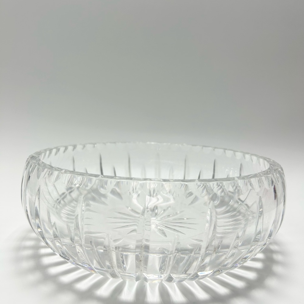 Ceska Czechoslovakia - Heavy Crystal Cut Glass Bowl.